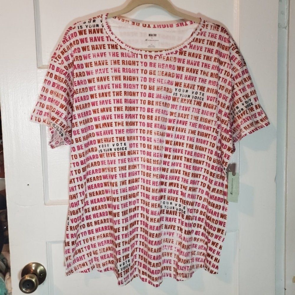 NWT Anthropologie Right To Be Heard Graphic Tee | 1X - Picture 4 of 6